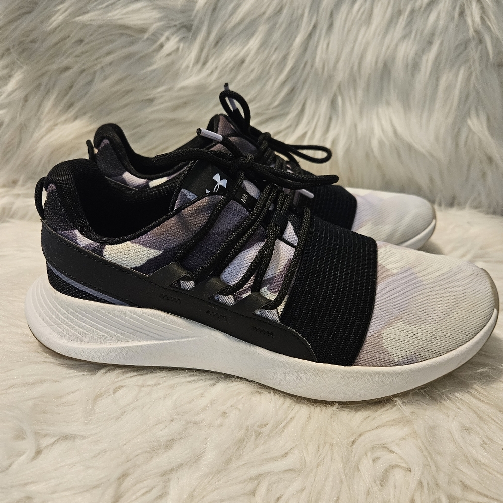 Under Armour Black and White Athletic Shoes